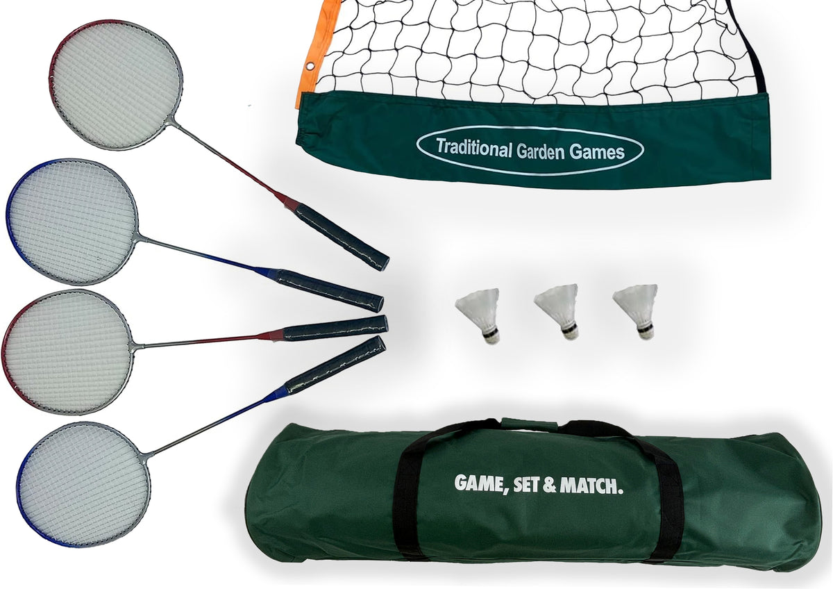 4 Player Badminton Set with 5m Net