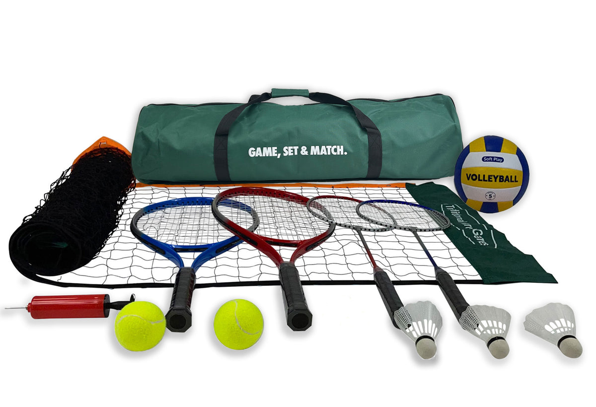 3 in 1 Volleyball and Tennis Set with 6m Net